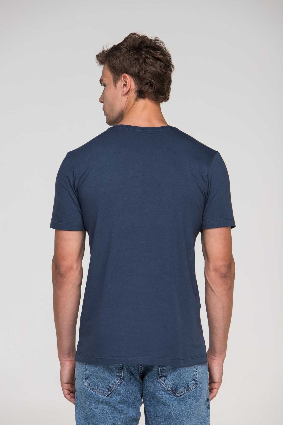 Camiseta Smart Algodão Egípcio Azul Marinho