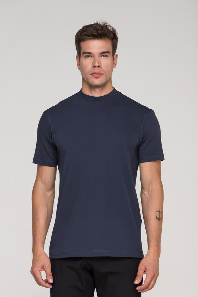 Kit 2 Camisetas Gola Média Algodão Egípcio Duplo