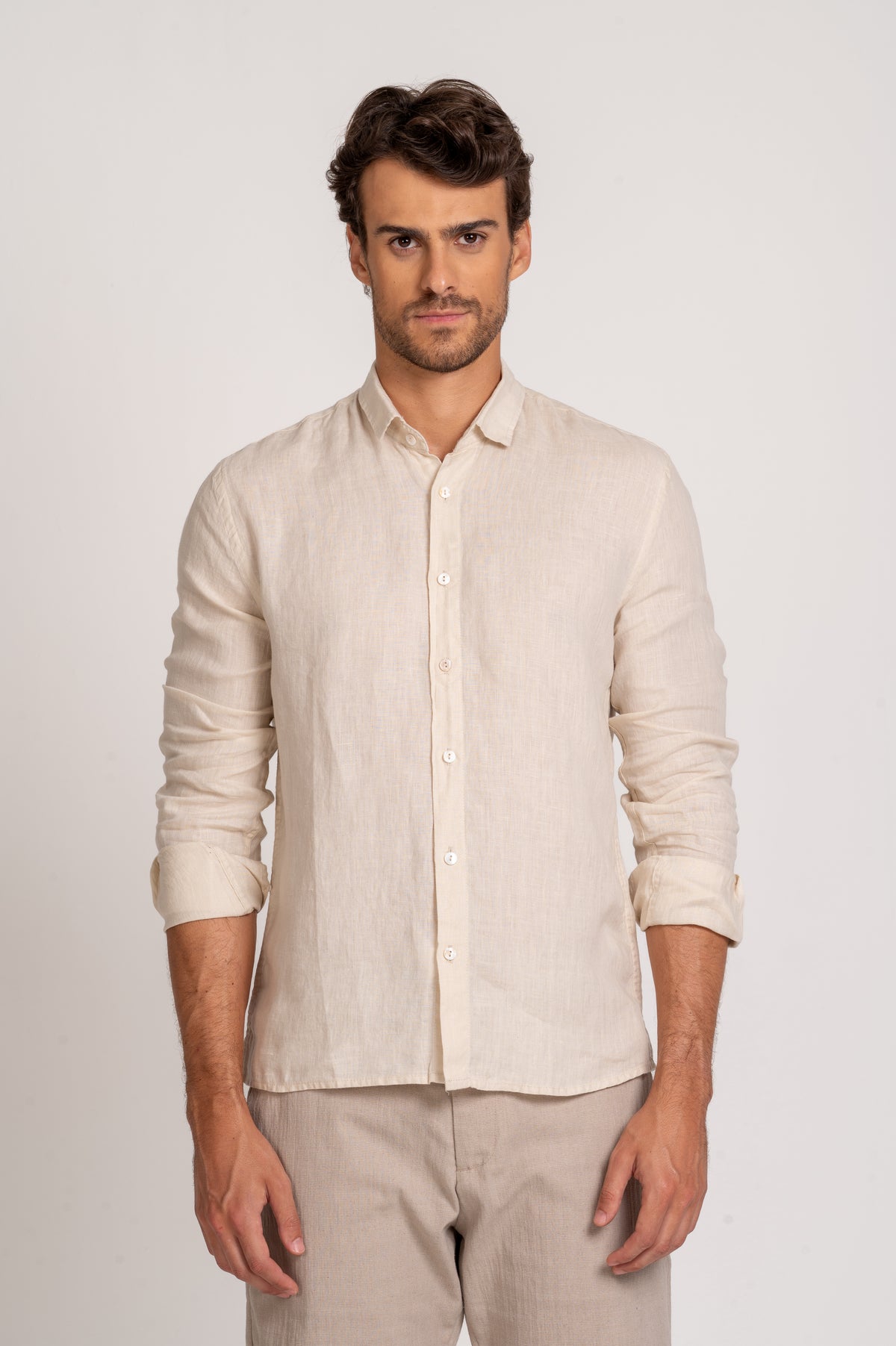 Kit 2 Camisas Sociais Puro Linho