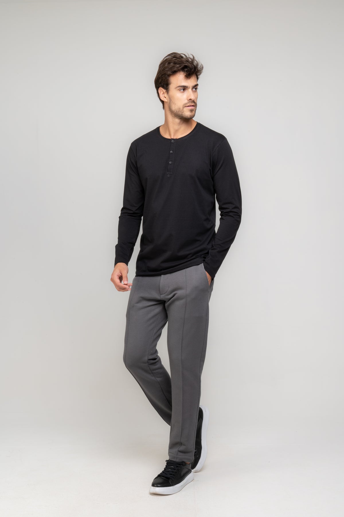 Calça Alfaiataria Moletom Soft Piquet Cinza