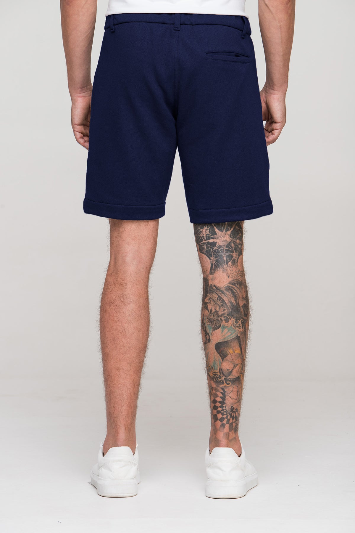 Bermuda Moletom Soft Piquet Azul Marinho