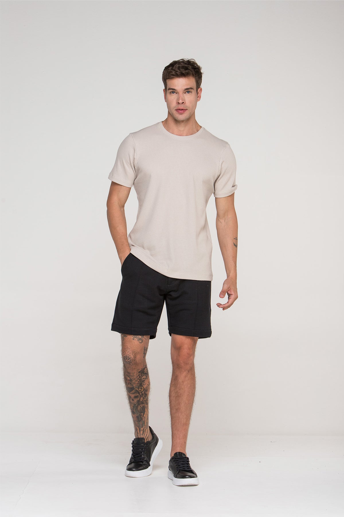 Bermuda Moletom Soft Piquet Preto