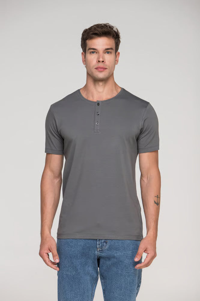 Kit 2 Camisetas Henley Smart