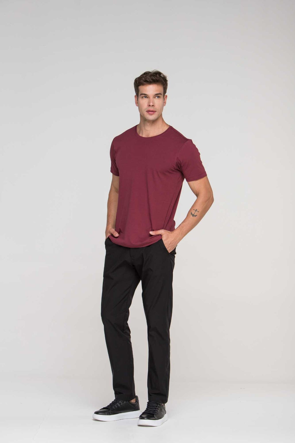Camiseta Smart Algodão Egípcio Bordô