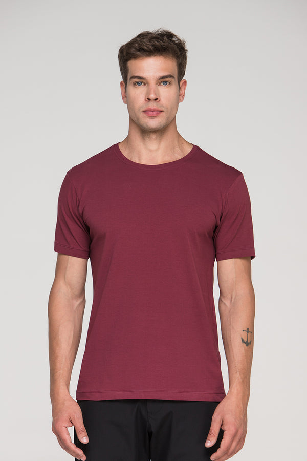 Camiseta Smart Algodão Egípcio Bordô