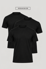 Kit 3 Camisetas Gola Alta | Duplo Egípcio