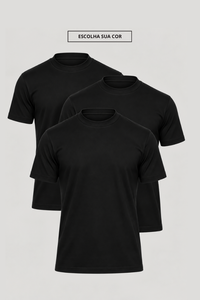 Kit 3 Camisetas Gola Alta | Duplo Egípcio