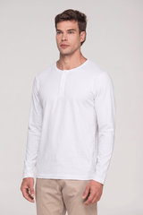 Camiseta Henley Manga Longa - OFF