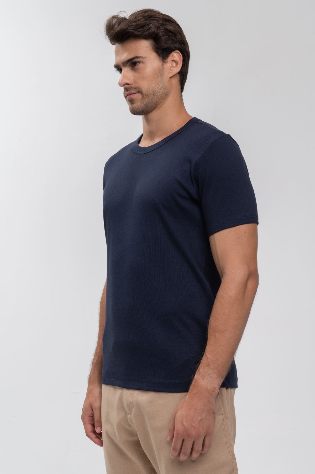 Camiseta Canelada Eco Azul