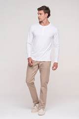 Camiseta Henley Manga Longa - OFF
