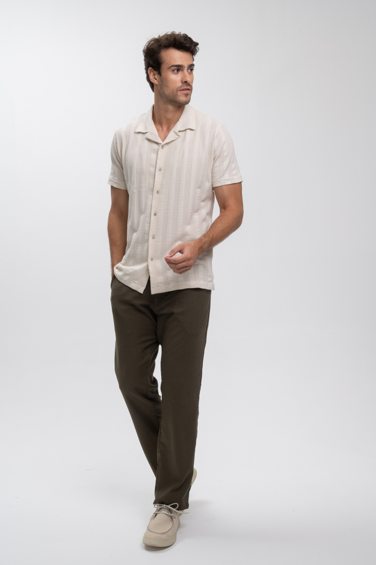 Camisa Gola Esporte Marine Breeze Bege