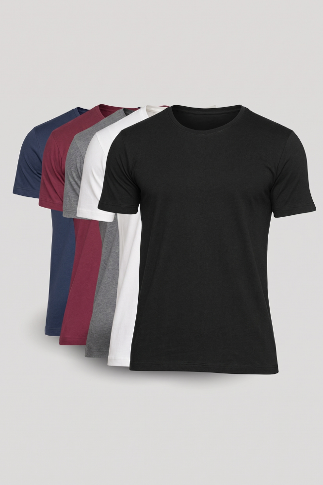 Kit 5 Camisetas Smart | Algodão Egípcio