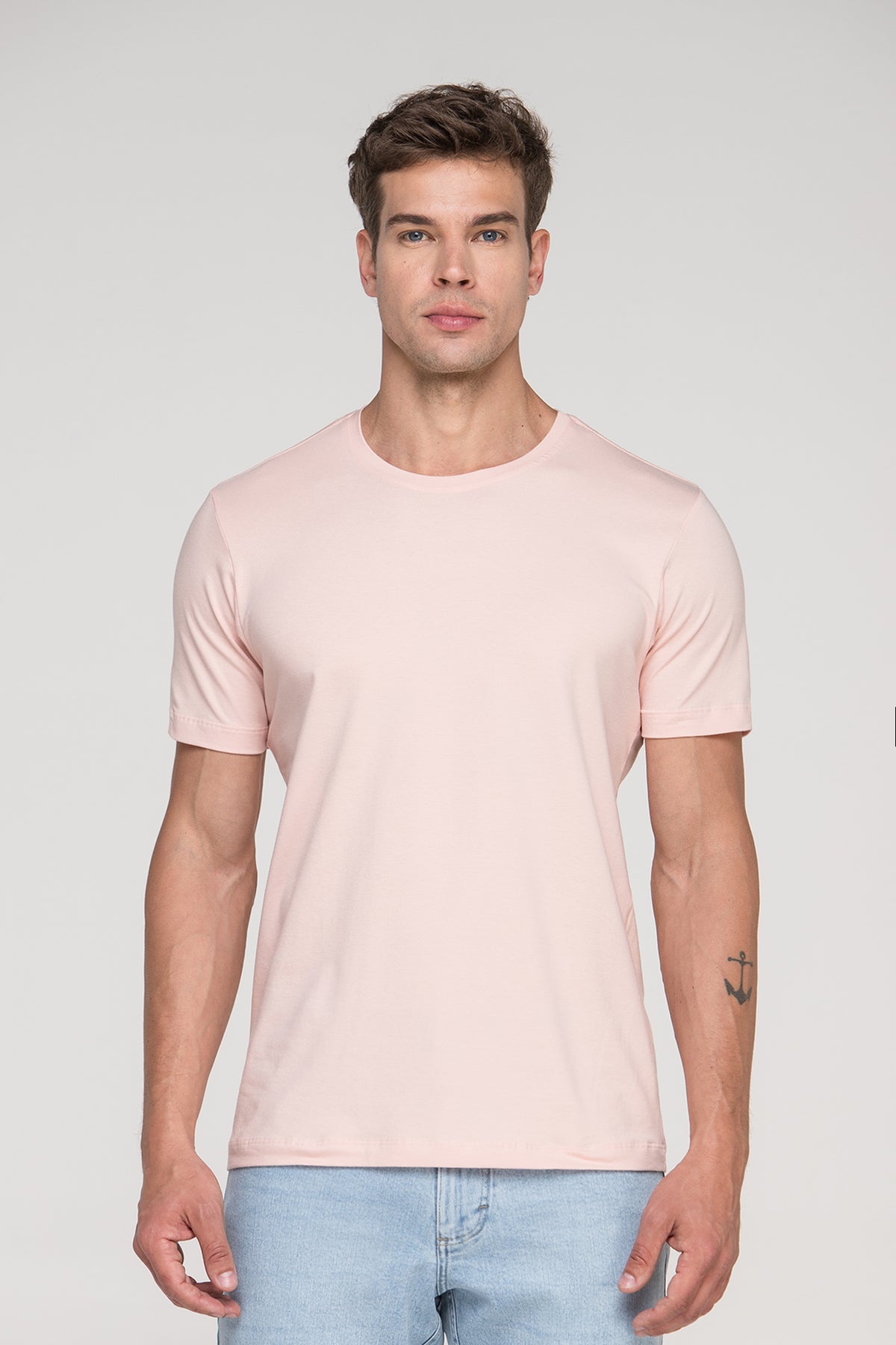 Kit 3 Camisetas Lisas de Algodão Egípcio