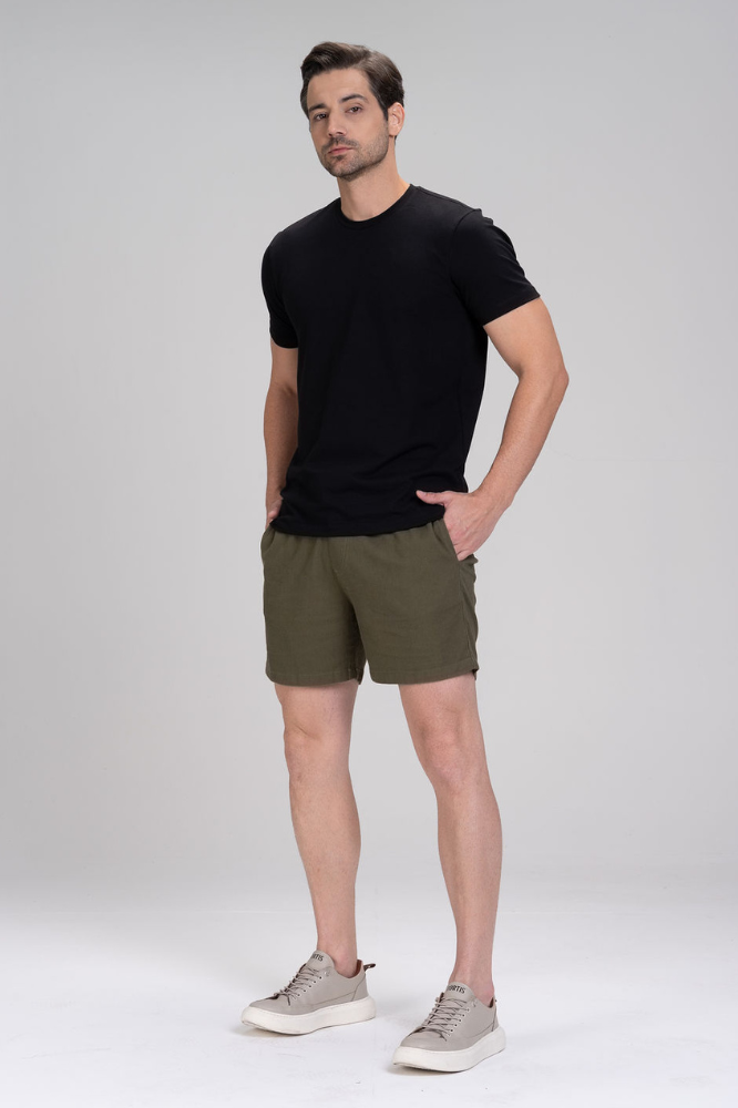 Short Linen Resort Elegance Verde