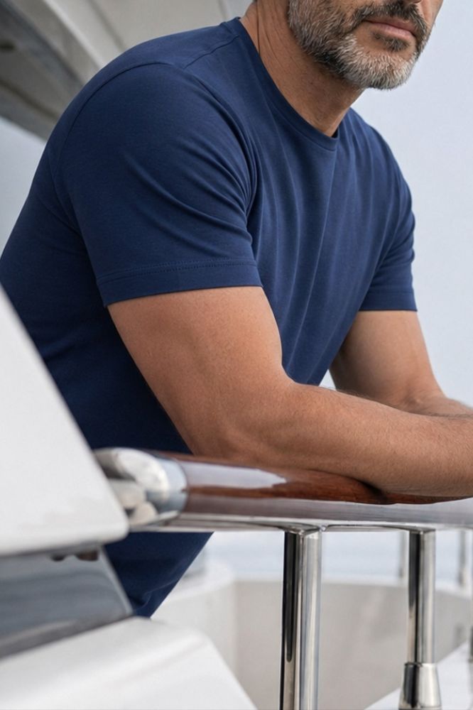 Camiseta Cotton Pima Azul Marinho