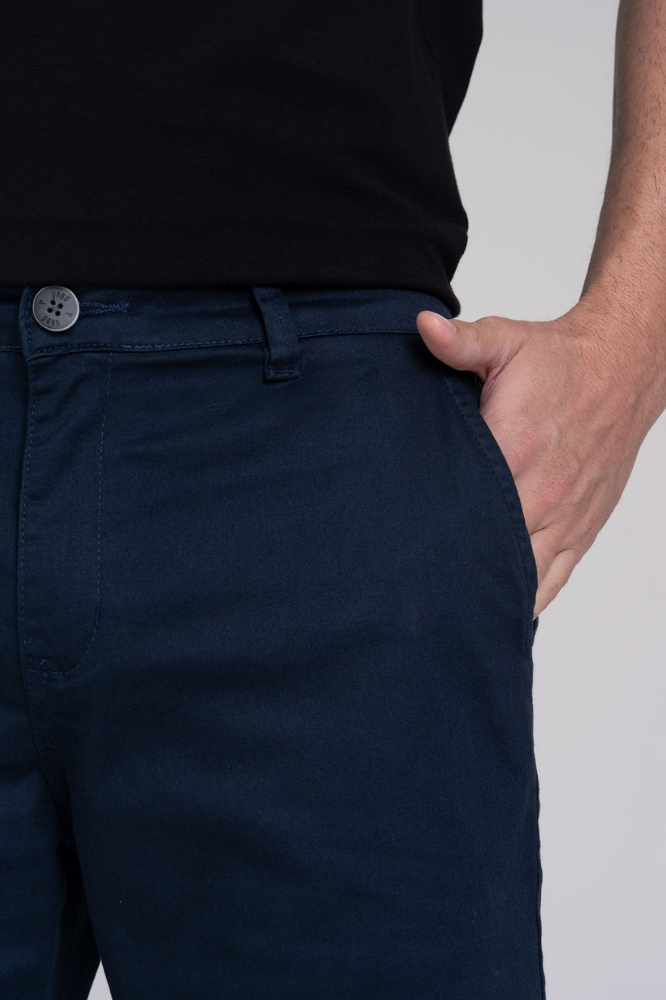 Bermuda Alfaiataria Chino Tailor Azul Marinho