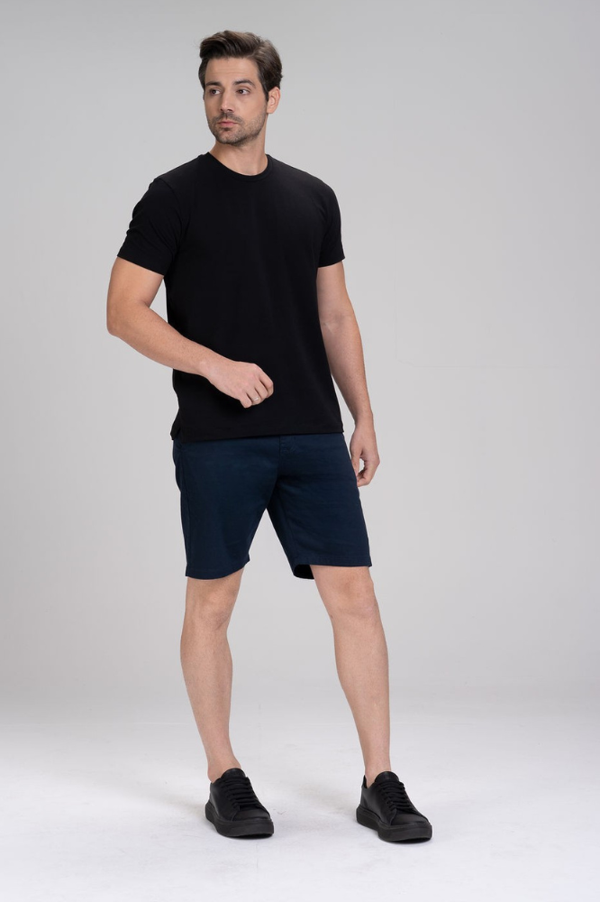 Bermuda Alfaiataria Chino Tailor Azul Marinho