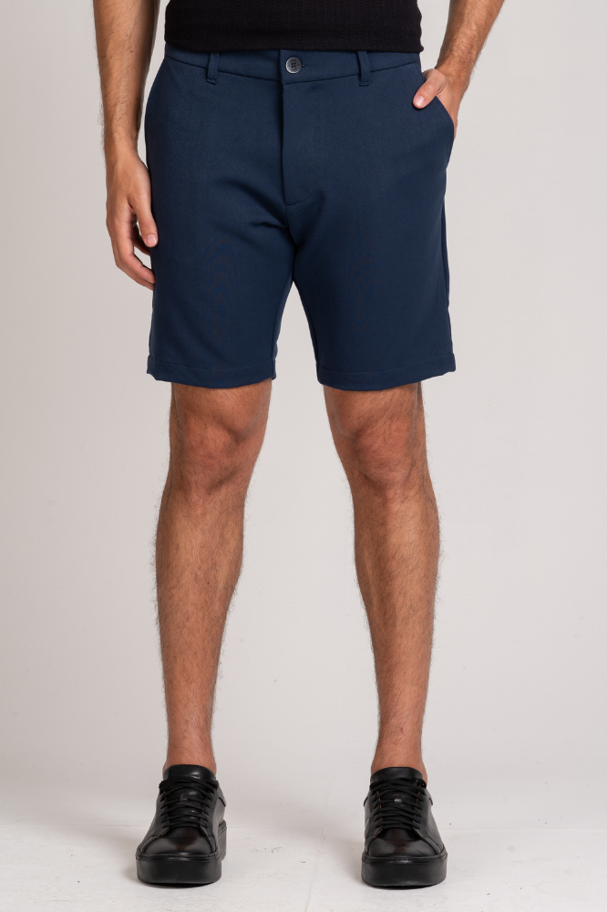Bermuda Alfaiataria Flex Azul Marinho