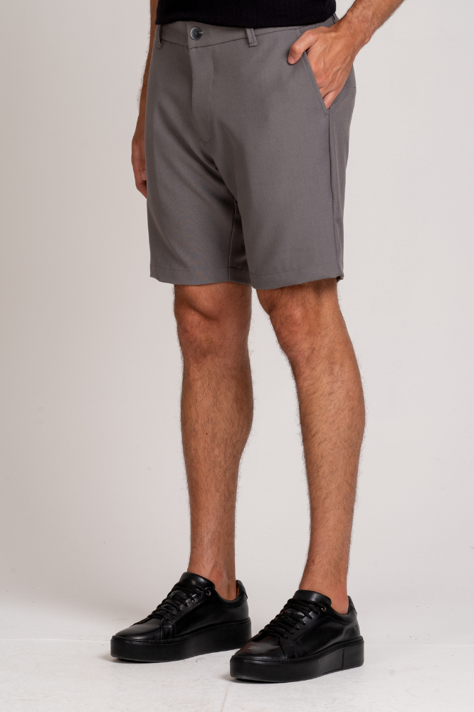 Bermuda Alfaiataria Flex Cinza