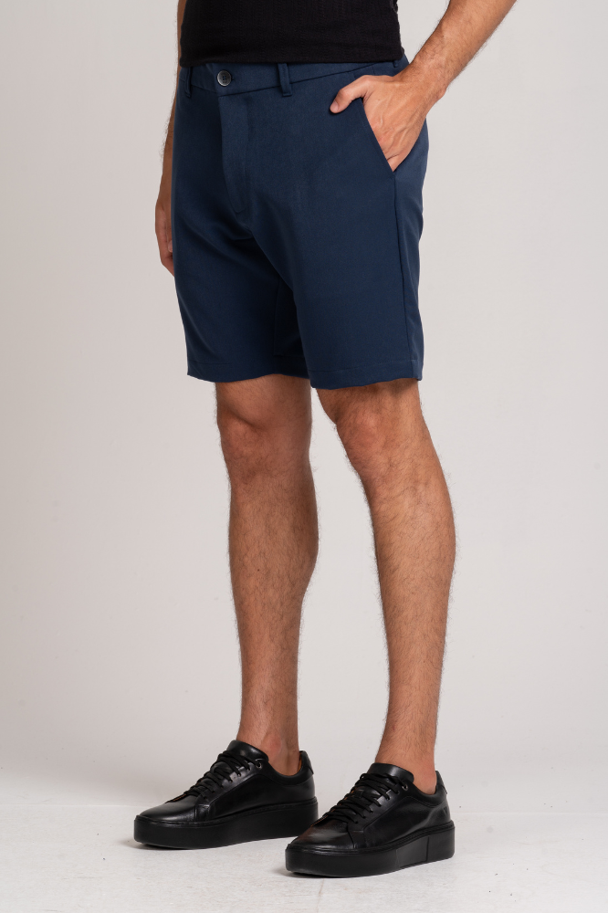 Bermuda Alfaiataria Flex Azul Marinho