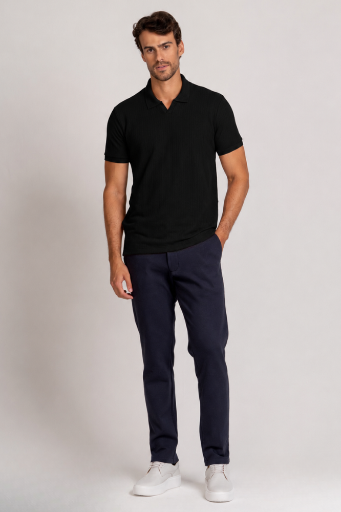 Calça Alfaiataria Cotton Smooth Azul Marinho