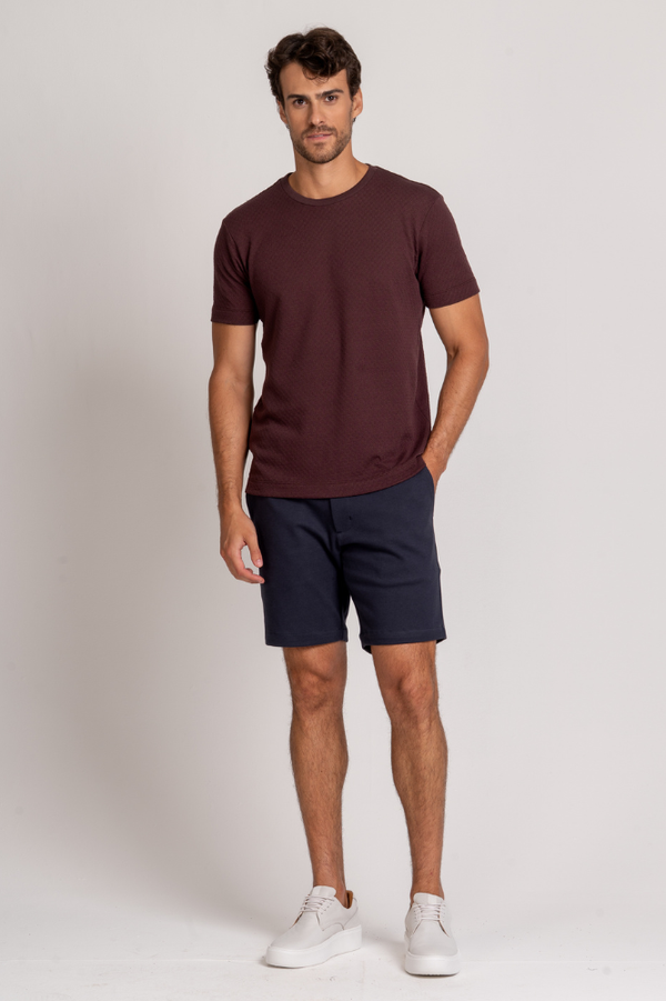 Bermuda Alfaiataria Cotton Smooth Azul