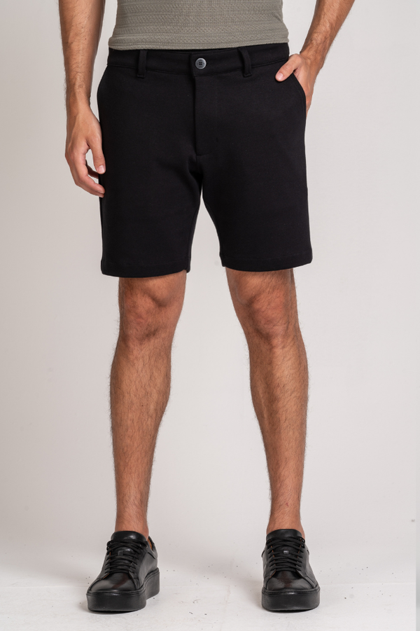 Bermuda Alfaiataria Cotton Smooth Preta