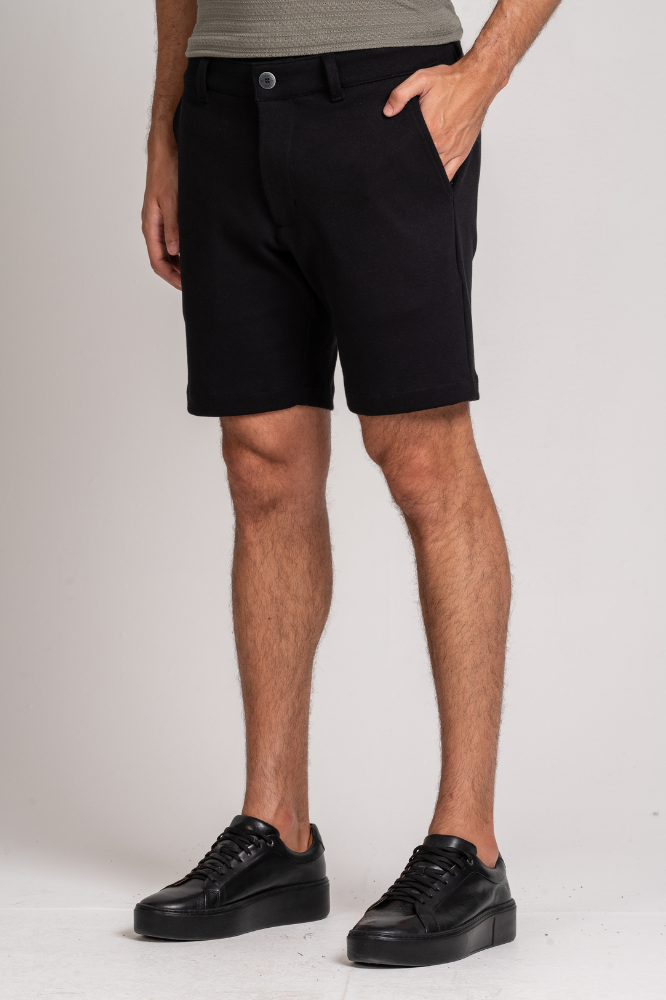 Bermuda Alfaiataria Cotton Smooth Preta
