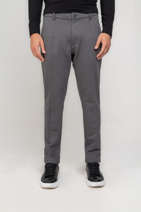 Calça Alfaiataria Moletom Soft Piquet Cinza