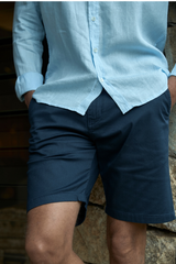 Bermuda Alfaiataria Chino Tailor Azul Marinho