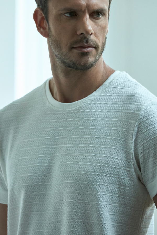 Camiseta Tricot Resort Off White