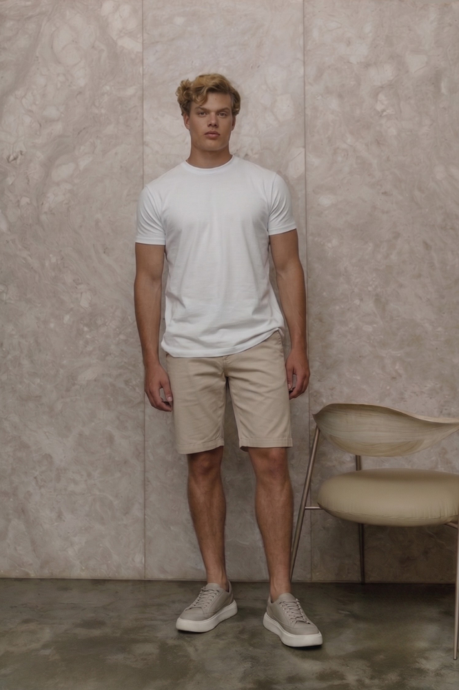 Bermuda Alfaiataria Chino Tailor Bege