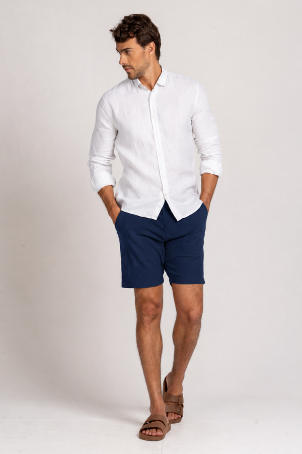 Kit Camisa Social Linho Manga Longa + Short Linen Resort