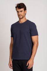 Camiseta Texturizada Atlas Azul Marinho