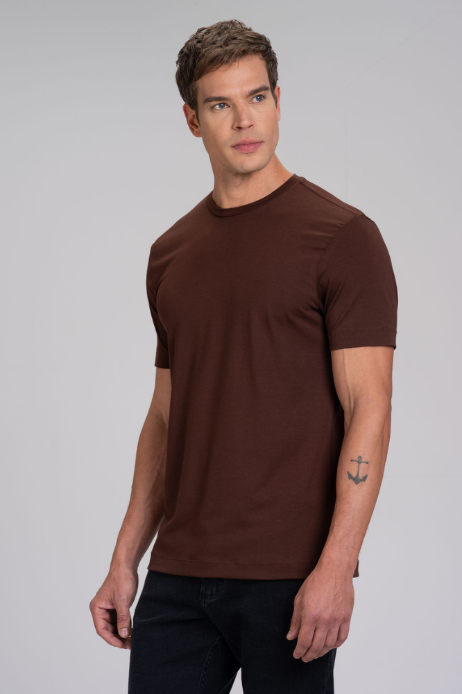 Camiseta Cotton Pima Marrom