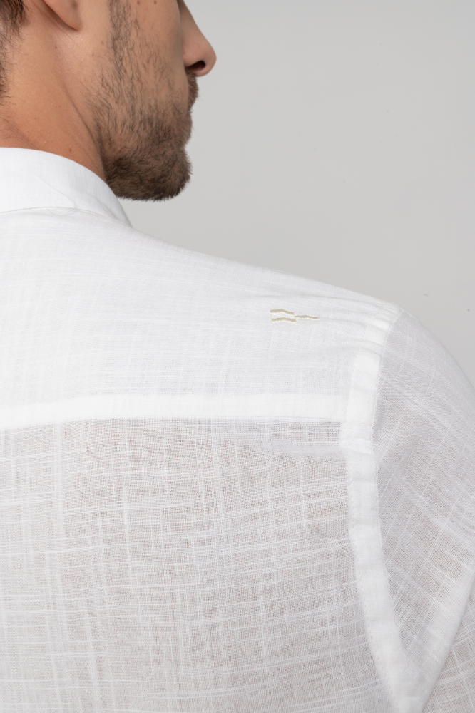 Camisa Social Manga Longa Cotton Sicilia Off White