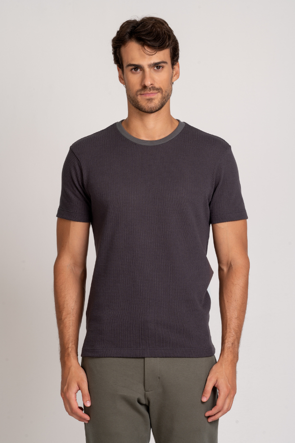 Camiseta Texturizada Atlas Cinza