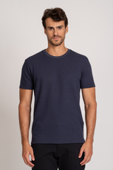 Camiseta Texturizada Atlas Azul Marinho