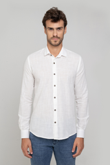 Camisa Social Manga Longa Cotton Sicilia Off White