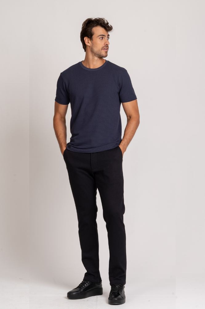 Camiseta Texturizada Atlas Azul Marinho