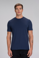 Camiseta Strong Algodão Egípcio Duplo Azul Marinho
