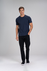 Camiseta Strong Algodão Egípcio Duplo Azul Marinho