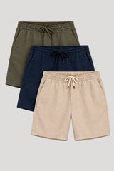Kit 3 Shorts Linen Resort