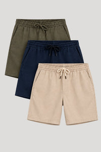 Kit 3 Shorts Linen Resort