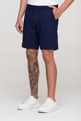 Bermuda Moletom Soft Piquet Azul Marinho