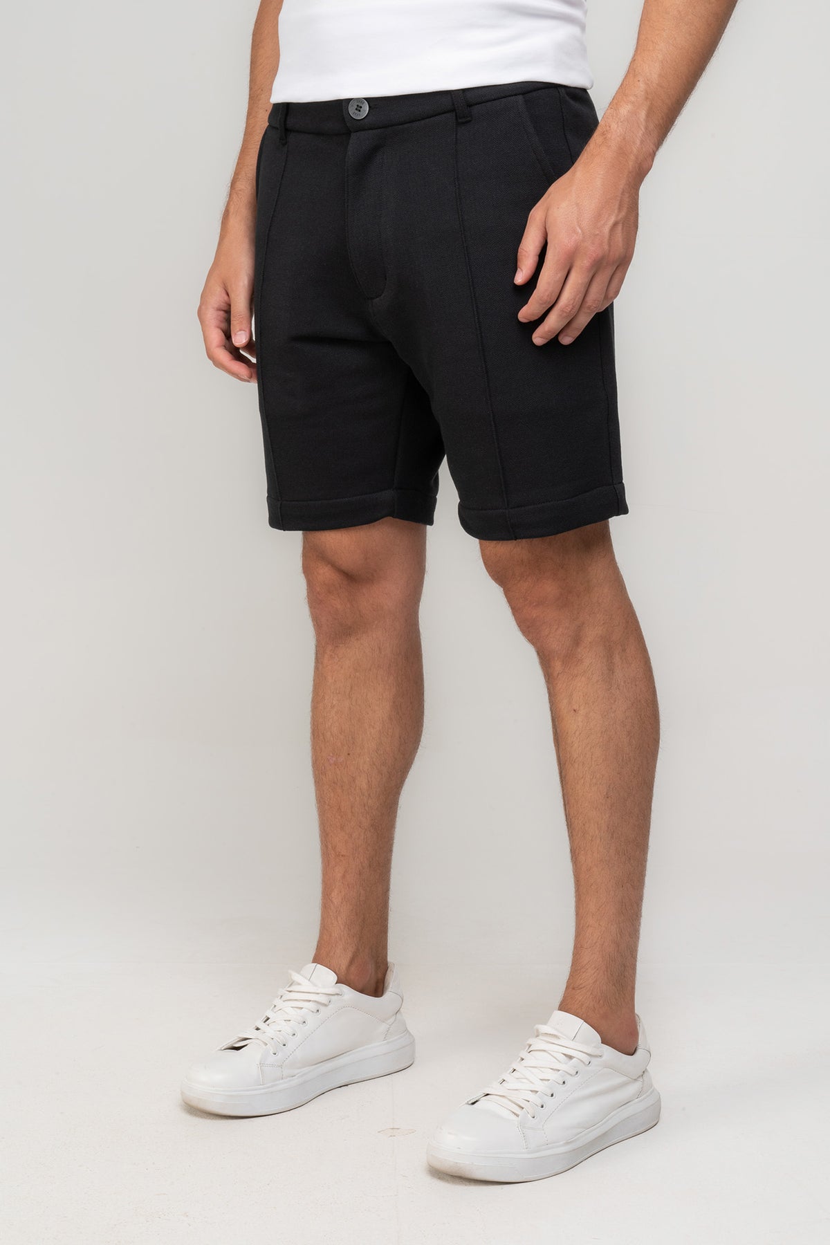 Bermuda Moletom Soft Piquet Preto