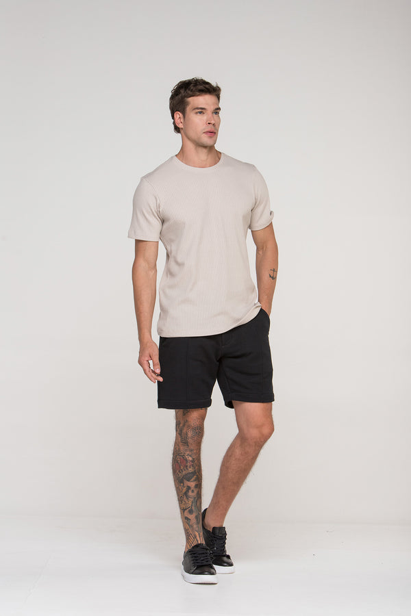 Bermuda Moletom Soft Piquet Preto