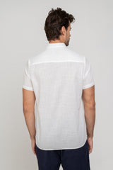 Camisa Social Manga Curta Cotton Sub Off White
