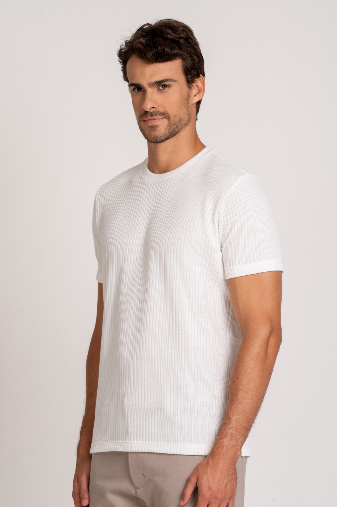 Camiseta Tricot Madri Off-White