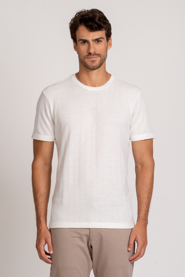 Camiseta Toscana Texture Off-White